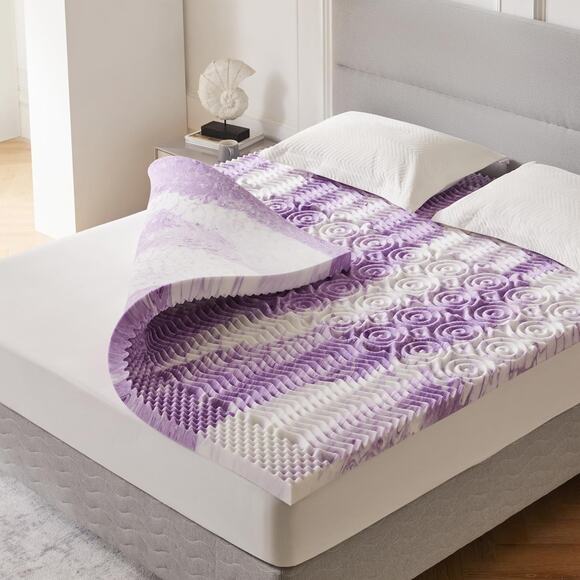 Eiayeebil 3 Inch Memory Foam Mattress Topper, 5-Zone Twin XL Mattress Pad gel - Picture 1 of 1